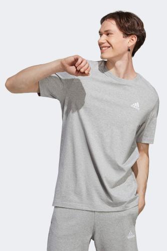Adidas ανδρικό αθλητικό T-shirt μονόχρωμο με κεντημένο contrast λογότυπο 